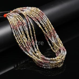 Cuenta de diamante en bruto multicolor, Natural diamante en bruto de alta calidad, cuenta sin cortar, cumpleaños personalizado, Diamante de hebra larga de 16 pulgadas - Product Image 4