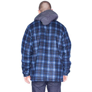 Sweats à capuche chauds en flanelle pour hommes Pull décontracté avec motif à carreaux et coupe décontractée Confort Sweat à capuche en flanelle de haute qualité pour hommes - Product Image 2