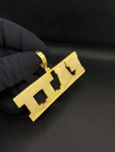 Collier avec pendentif tête de tigre et crâne en diamant serti de pierres, style chrétien, avec chaîne - Product Image 3