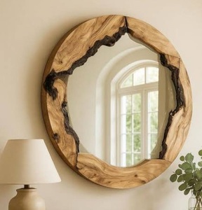 Miroir mural décoratif en bois de design moderne et luxueux, produit très demandé pour les occasions de mariage, fabriqué en Inde - Product Image 1