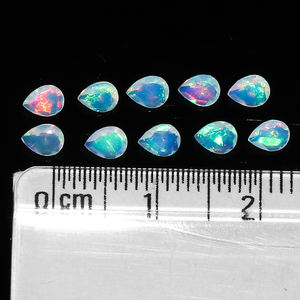 Ópalo Natural Etíope, Corte Brillante en Forma de Pera, Multifuego, Alta Calidad, Gema Suelta para Joyería, Tamaño Personalizable 4.0x3.0x3.0 mm - Product Image 4