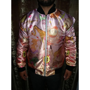 แจ็คเก็ตวาร์ซิตี้ผู้หญิงขายส่ง REEMA แจ็คเก็ตเลตเตอร์แมนแบบกำหนดเอง แจ็คเก็ตบอมเบอร์ปะติดปะต่อ โลโก้ด้านหน้า แจ็คเก็ตถักไหมพรมฤดูหนาวสำหรับผู้ชายไซส์ใหญ่ - Product Image 3