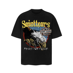 T-shirts 100% coton pour hommes de la collection de gros, épais et décontracté, motif uni, sérigraphie numérique lâche - Product Image 1