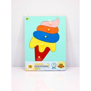 Rompecabezas de Madera de Helado Personalizable para Niños, Juguete DIY para Entretenimiento y Regalo, Desarrolla Habilidades Motoras Finas y Ofrece Opciones de Logotipo - Product Image 1