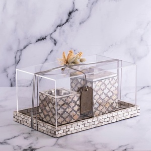 Ramadan <b>Eid</b> Decoration Seashell Inlay Mubkhar Incense burner Mother of Pearl Bukhoor <b>Gift</b> <b>Box</b> Set for Arabian - Product Image 1