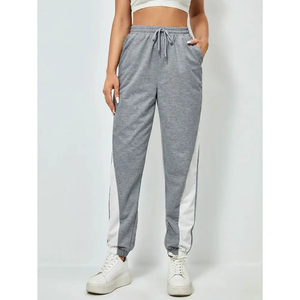 Pantalones de chándal holgados de mujer con logotipo personalizado OEM, pantalones de pierna ancha de punto con dobladillo dividido con cordón de cintura alta para pantalones de estilo recto de invierno - Product Image 4