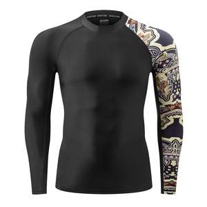 Bjj Rash Guard Venta al por mayor Bjj Spandex Sublimación personalizada Rash Guard Manga corta Bjj Rash Guard para hombres - Product Image 3