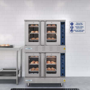 Four à convection commercial double pleine grandeur de 38 pouces, 108 000 BTU, kit de superposition total, utilisation en restauration, 67x44 pouces, poids 1234 - Product Image 5