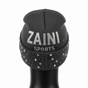 Gorro de Invierno Unisex Premium de 280 GSM, Tejido Acrílico con Pedrería, Cálido, Transpirable, Impermeable, con Logotipo Bordado Personalizado - Product Image 2