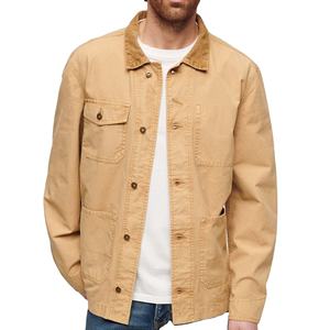 Veste de travail pour hommes en toile de coton 100% de haute qualité, design personnalisé OEM, motif décontracté, logo sur le devant, boutons, veste de pluie pour garçons - Product Image 4