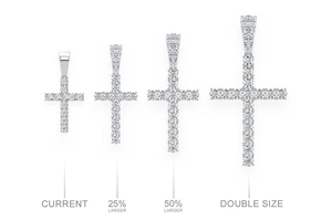 Colgantes cruzados de plata esterlina minimalistas Moissanite Diamond Iced Out Hip Hop Colgantes Joyería religiosa Encantos de moda Joyería - Product Image 4