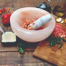 Mortero de sal del Himalaya rosa de calidad superior, estilo Flor de marfil, artesanías naturales de sal de roca saludable de Pakistán - Product Image 6