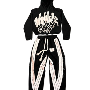 ชุดเซ็ตแทรคสูทผ้าฟลีซเดนิมปักลายสไตล์สตรีทแวร์ ผลิตจากโรงงาน พรีเมียม 100% ผ้าฝ้าย  แบบสั่งทำพิเศษ  สำหรับฤดูหนาว - Product Image 2