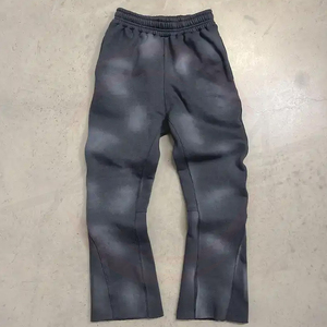 OEM Nouveaux ensembles pantalons de survêtement et sweat à capuche évasés personnalisés pour hommes Coton éponge français lourd 100% coton taille moyenne - Product Image 5