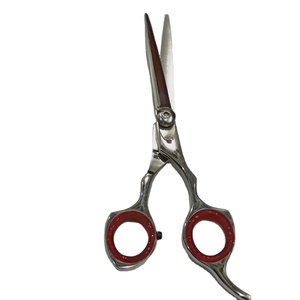 Tijeras de barbero J2 de acero inoxidable, con soporte de dedo fijo y tornillo ajustable, precio barato, venta al por mayor - Product Image 1