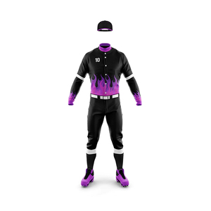 Uniforme de béisbol de poliéster de alta calidad, nuevo diseño, ropa deportiva transpirable de béisbol y softbol, traje impreso por sublimación al por mayor - Product Image 3