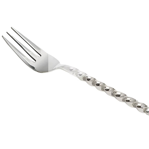 Ensemble de fourchettes à manche torsadé en métal abordable à bas prix pour restaurant hôtel mariage utilisation logo personnalisé disponible - Product Image 1