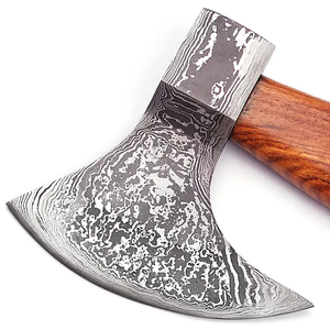 Steel Craft International-Nuevo diseño de alta calidad hacha vikinga de acero de Damasco, hacha Tomahawk, ejes multifunción con mango de madera - Product Image 5