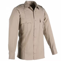 Camisa de Uniforme de Guardia de Seguridad Táctica de Polialgodón para Hombre, Personalizada, Manga Larga, Logotipo Reflectante, Rendimiento Ecológico