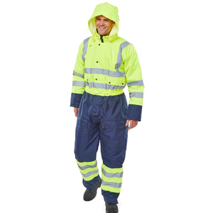 Hi VIS ชุดสองสีผ้าฝ้าย, สองโทนสี Hi Viz กันน้ำสีอิ่มตัวสีเหลืองน้ำเงินเข้ม - Product Image 1