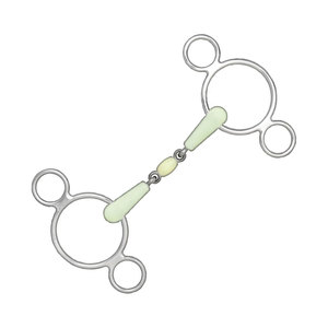 2025ใหม่ปากเป่ายางสแตนเลสคุณภาพสูงแหวนข้อต่อคู่ตะวันตก3บิตขี่ม้ากระโดด - Product Image 6