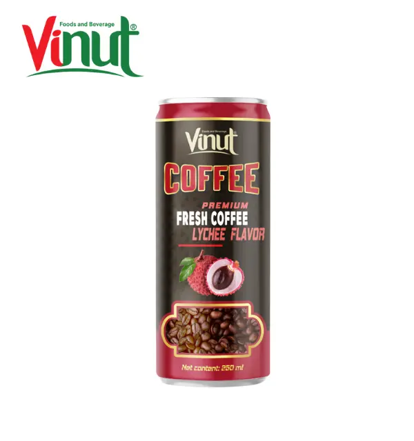 Caffè fresco bevanda 250ml VINUT caffè fresco Premium con sapore di litchi da Viet Nam