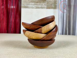 Juego de 6 Cuencos de Madera Hechos a Mano para Dátiles, Duraderos y Aptos para Lavavajillas, para Uso en el Hogar y Banquetes Durante la Temporada del Ramadán - Product Image 2