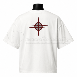 Camiseta de Algodón Blanca de Manga Corta para Hombre con Estampado Gráfico Rojo, Cuello Redondo, Corte Casual, Largo Regular, Estilo Urbano - Product Image 2