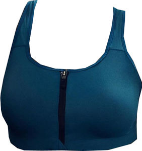 Soutien-gorge de sport à fermeture éclair avant pour femme, design coloré, haut de yoga, séchage rapide, soutien-gorge de fitness à maintien élevé - Product Image 1