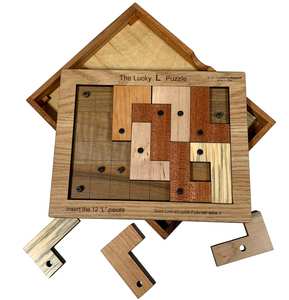 El Rompecabezas de Madera Lucky L, Juego Clásico Hecho a Mano, Rompecabezas, Diversión Familiar, Desafío Mental, Entretenimiento de Mesa para Interiores - Product Image 4