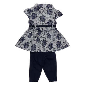 Robe de cérémonie pour nouveau-nées - Bleu marine - Marine/bleu - Product Image 3