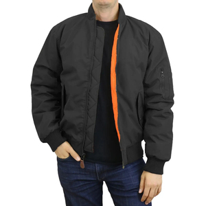 Veste bomber universitaire pour homme de haute qualité avec logo personnalisé, tissu en coton long, col en V, tricoté - Product Image 2