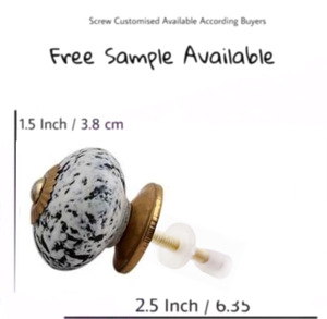 Distressed Ceramic Knobs <b>Antique</b> Brass Drawer Cabinet Handle Pulls for Kitchen Bedroom Dresser Outdoor Hotel-CK 582 - Product Image 3