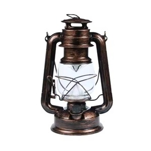 H.M.A Handicrafts <b>Vintage</b> Rustic Metal Hurricane <b>Lantern</b> Antique Finish Decorative Oil Lamp - Product Image 2
