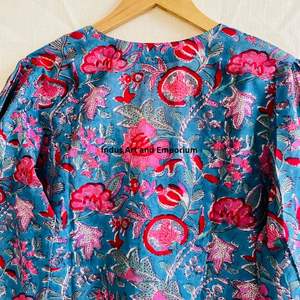 Beautiful floral Cotton Block Printed <b>dress</b> <b>Dress</b> For Casual wear Hand Block Printed <b>Dress</b> - Product Image 6
