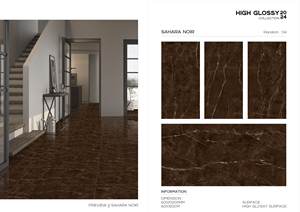 Carreaux de sol en porcelaine 600x1200 60x120 émaillés très brillants carreaux de salon de villa de luxe moderne antibactérien antidérapant corps complet - Product Image 5