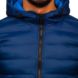 Veste matelassée en toile pour homme à prix de gros, col montant, motifs entièrement personnalisables, séchage rapide, coupe-vent, respirante, manches longues - Product Image 4