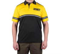 Polos uniformes de sécurité personnalisés Polos deux tons à vélo de patrouille haute visibilité pour hommes Rayures réfléchissantes Poche zippée Confort de sécurité BFI