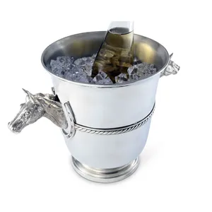 ถังน้ำแข็งโครเมียมลายค้อนดีไซน์เนอร์ งานแฮนด์เมดสุดหรู ระดับมืออาชีพ สีดำคู่ ZAHID EXPORTS - Product Image 2