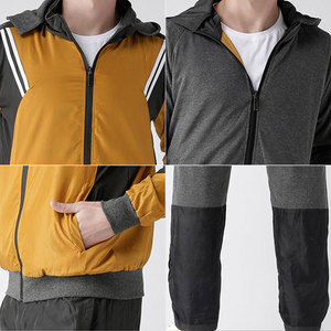 Streetgrace custom mens tracksuit with zipper hoodie and pants set breathable oem design private label logo gym workout set - Product Image 4