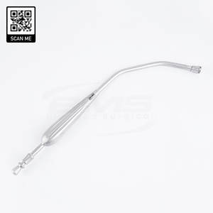 High Quality Stainless Steel Yankauer Suction Tube ENT Reusable Medical Oral Suction Cannula with <b>Rose</b> <b>Bud</b> Tip & Vacuum Control - Product Image 3
