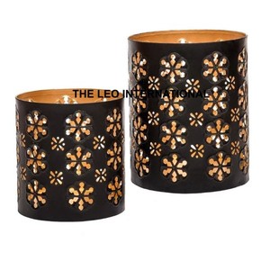 Spiral Design Golden Geometric <b>Candlestick</b> 3-Piece <b>Candlestick</b> <b>Holder</b> Set Concrete Unique Candle Jar - Product Image 5