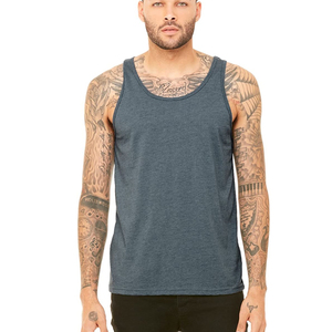 50 poly 25% combed <b>ringspun</b> cotton 25% rayon mens tank top cotton unisex men women gym singlet tank tops - Product Image 1