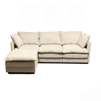 Fabrikverkauf Modernes Modulares Schlafsofa, Konvertierbares Cloud-Sofa in L-Form mit Chenille-Bezug, 5 Jahre Garantie für Wohnzimmer