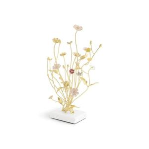 Flor de colores, pieza decorativa dorada, escultura funcional elegante, perfecta para regalar ocasiones especiales, agrega atractivo elegante - Product Image 1