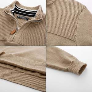 Suéter con Cierre para Hombre, Nuevo Modelo 2024, Cuello Redondo, Diseño Tejido Delgado y Transpirable, con Bloques de Color, para Invierno - Product Image 2