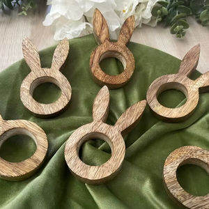 Anneaux de serviette et porte-serviettes en bambou écologiques à vente chaude avec largeur personnalisable pour les mariages, les anniversaires, les fêtes de Noël - Product Image 1