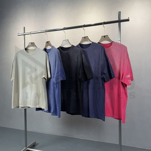 T-shirt pour femme en coton lourd 280G, délavé à l'acide, coupe ample, style streetwear, avec motif de lettres, OEM - Product Image 5