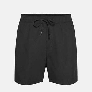 Pantalones cortos para hombre con diseño de logotipo personalizado OEM, ropa de hombre de color negro, pantalones cortos de verano con cintura elástica de algodón de talla grande - Product Image 5