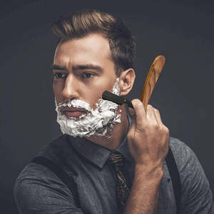 Maquinillas de afeitar de barbero para hombres de alta calidad, mango de madera, maquinillas de afeitar de acero alemán para Barba, uso de salón, maquinilla de afeitar para belleza - Product Image 5